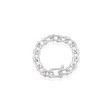 CHAIN OF ICE SILVER SHORT BRACELET