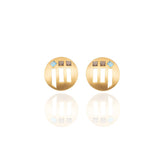 SUN'S PARADOX GOLD ROUND EARRINGS